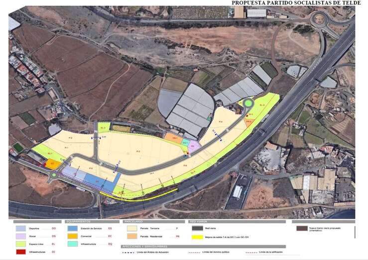 Cartografía planteada por los socialistas para la zona (Foto TA)